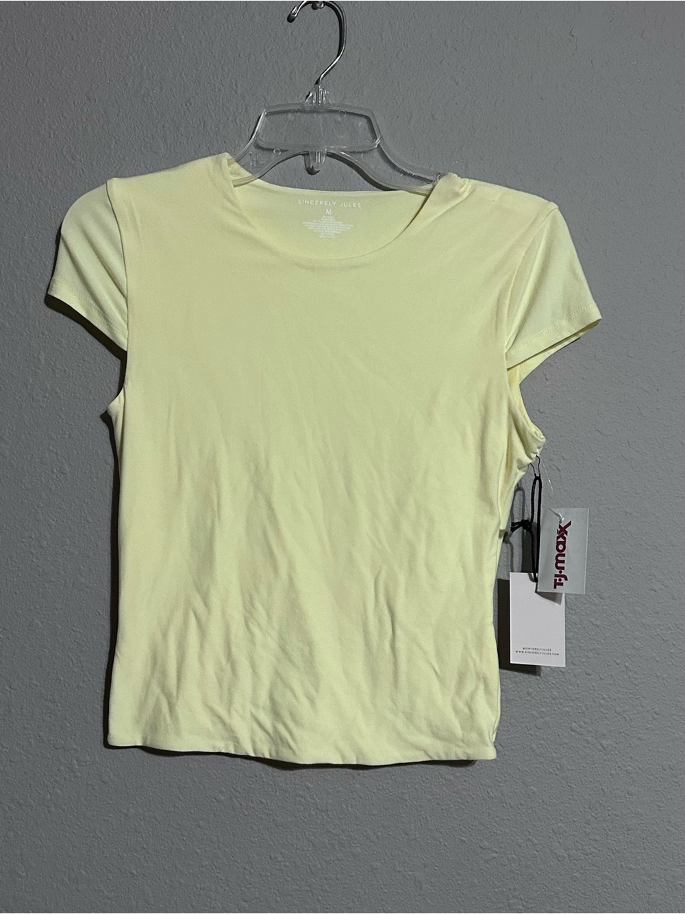 Sincerely Jules Lemon Yellow Short Sleeve Crewneck Tee